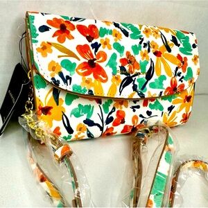 Nanette Lapore Floral Crossbody Clutch NWT